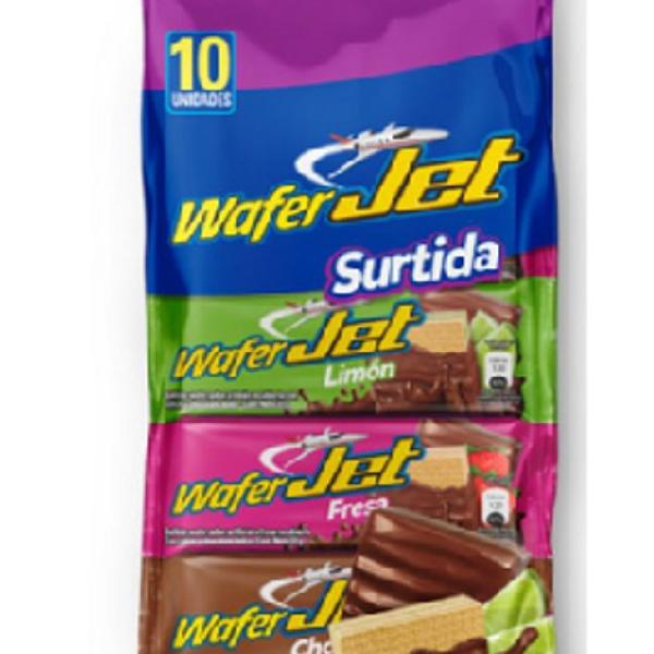 CHOCOLATINA WAFER JET SURTIDA X10